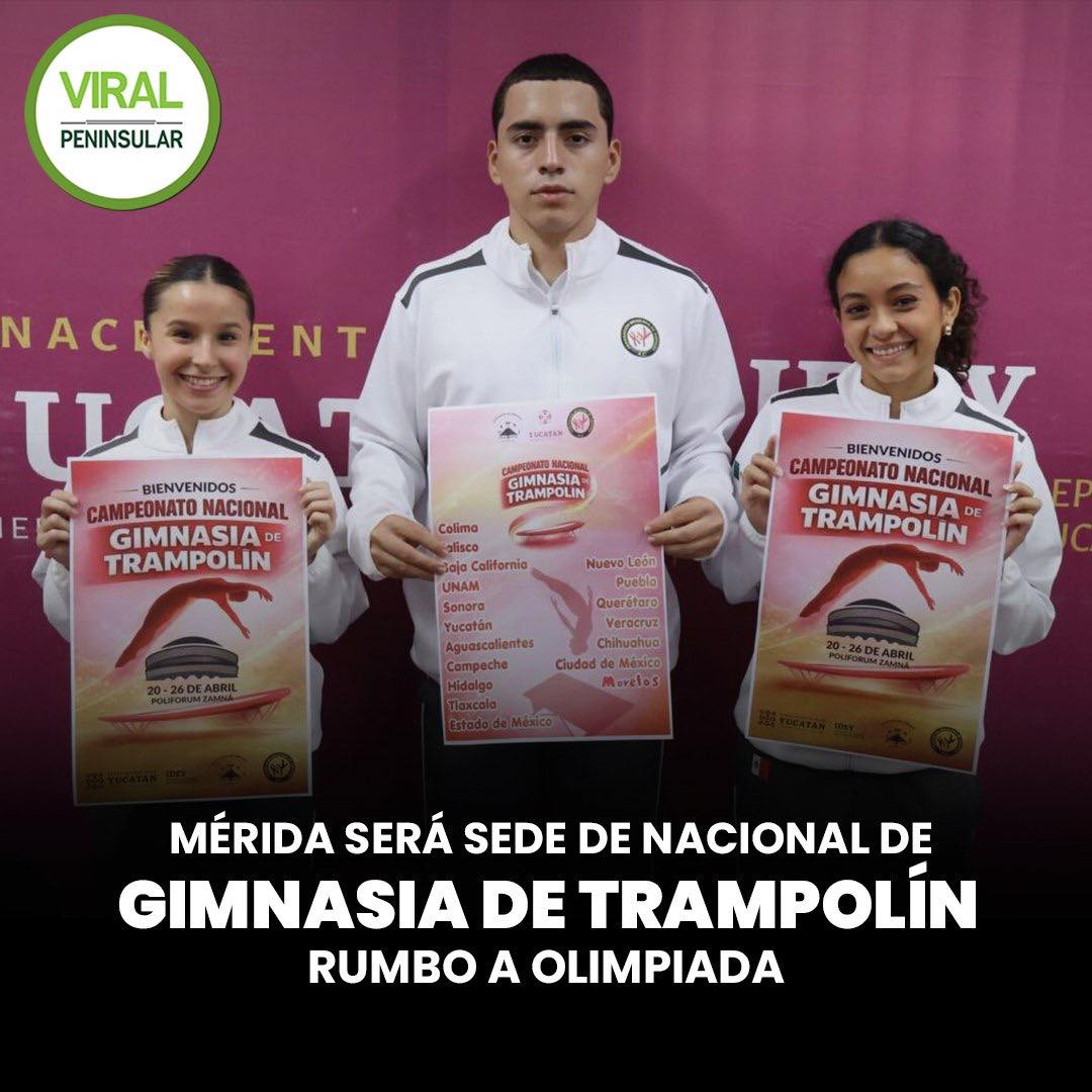 Mérida será sede de nacional de gimnasia de trampolín rumbo a Olimpiada
