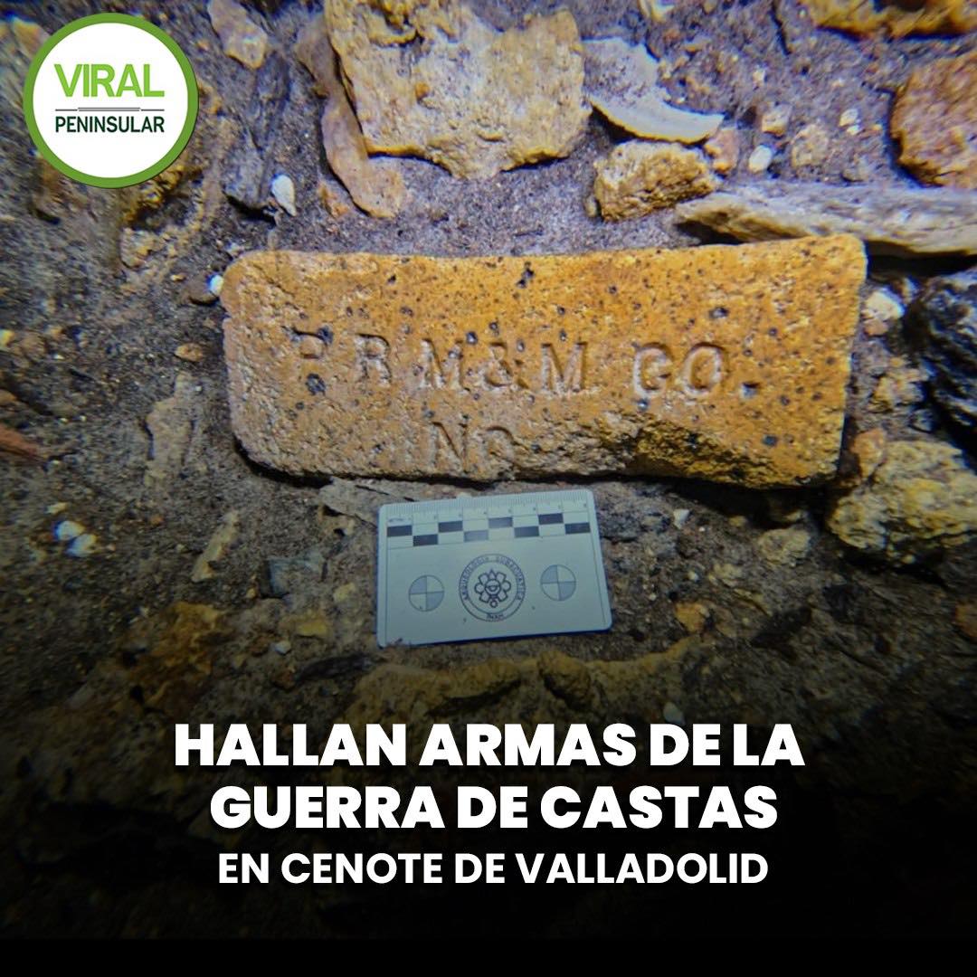 Hallan armas de la Guerra de Castas en cenote de Valladolid