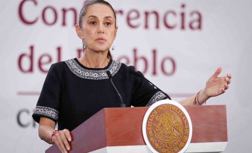 Sheinbaum defiende soberanía de México desde la frontera con EU