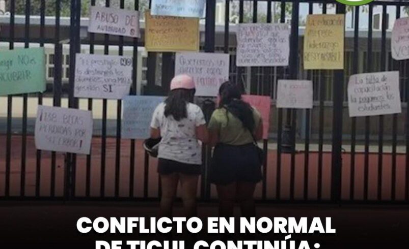 Conflicto en Normal de Ticul continúa; alumnos rechazan regresar a clases