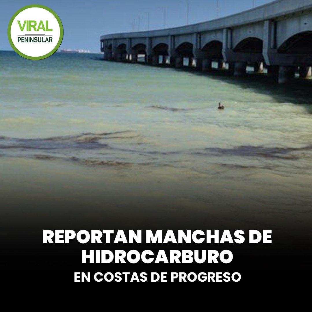 Reportan manchas de hidrocarburo en costas de Progreso