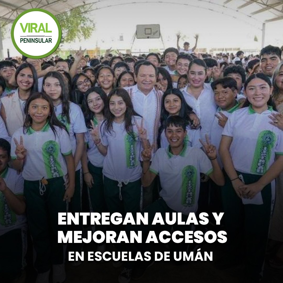 Entregan aulas y mejoran accesos en escuelas de Umán