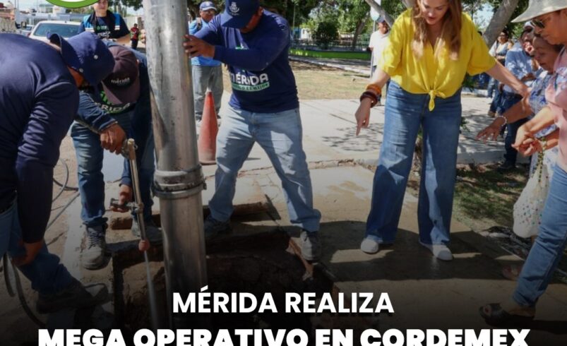Mérida realiza mega operativo en Cordemex para limpiar y mejorar servicios