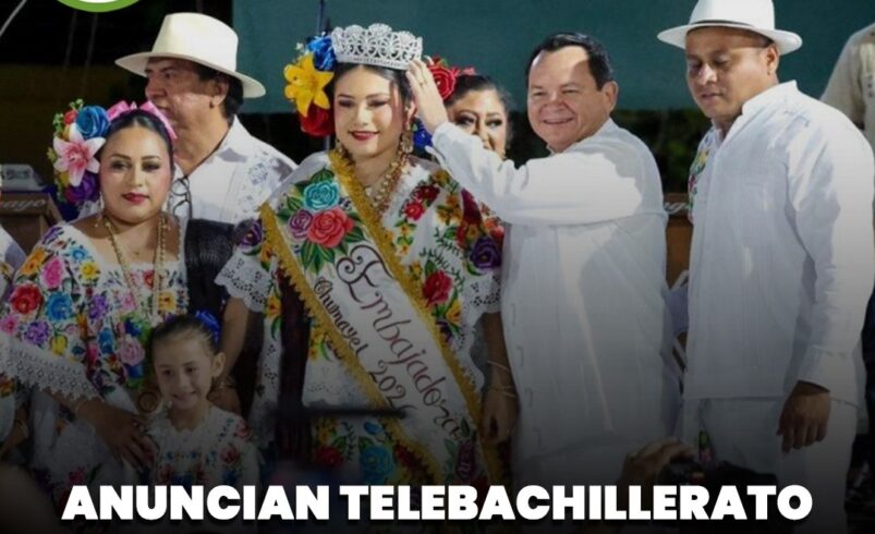 Anuncian telebachillerato en Chumayel y arranca fiesta tradicional