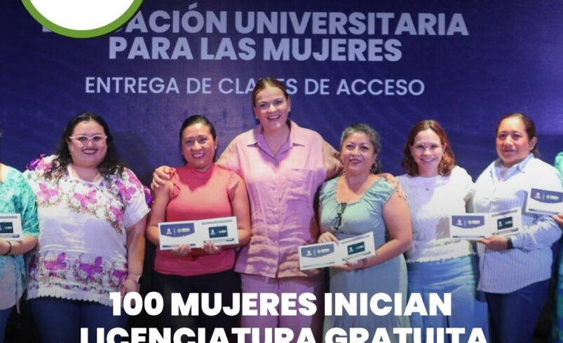 100 mujeres inician licenciatura gratuita en Mérida con apoyo integral