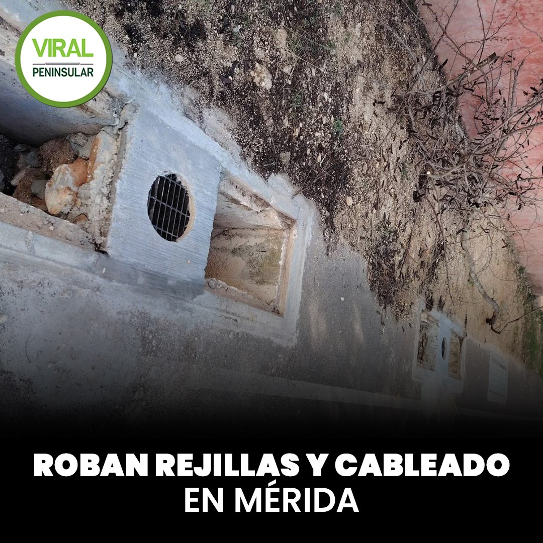 Roban rejillas y cableado en Mérida