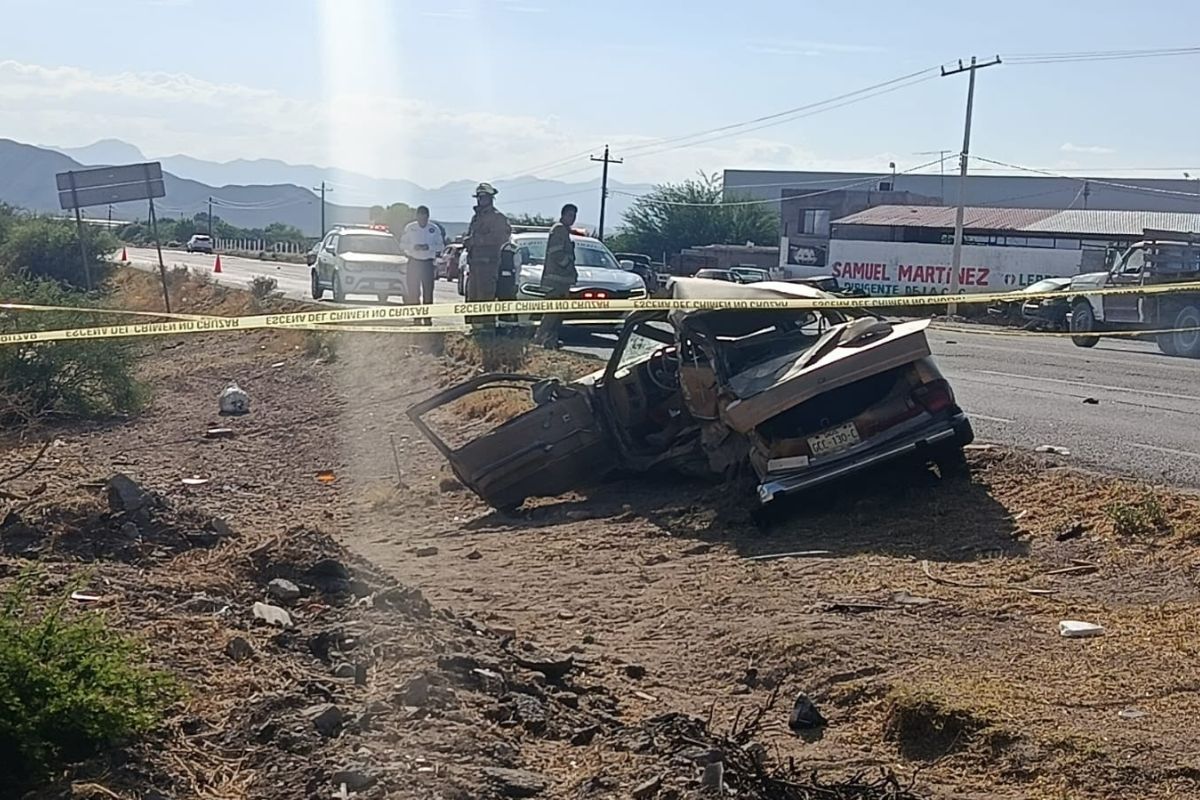 Adulto mayor fallece en choque múltiple en el ejido 6 de enero de Lerdo