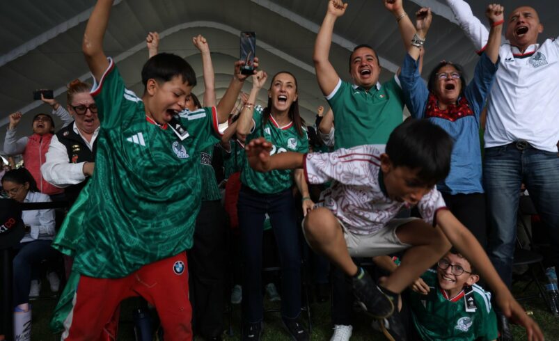 Así reaccionó Sheinbaum al triunfo de México en el partido inaugural