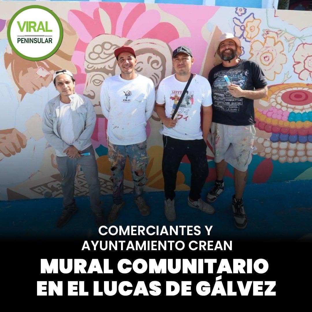 Comerciantes y Ayuntamiento crean mural comunitario en el Lucas de Gálvez
