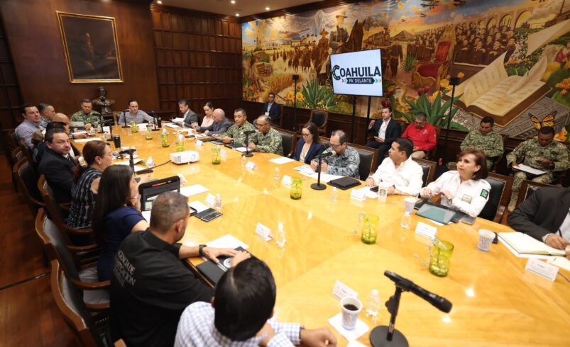 Manolo Jiménez encabeza mesa de seguridad en Saltillo y destaca resultados en seguridad