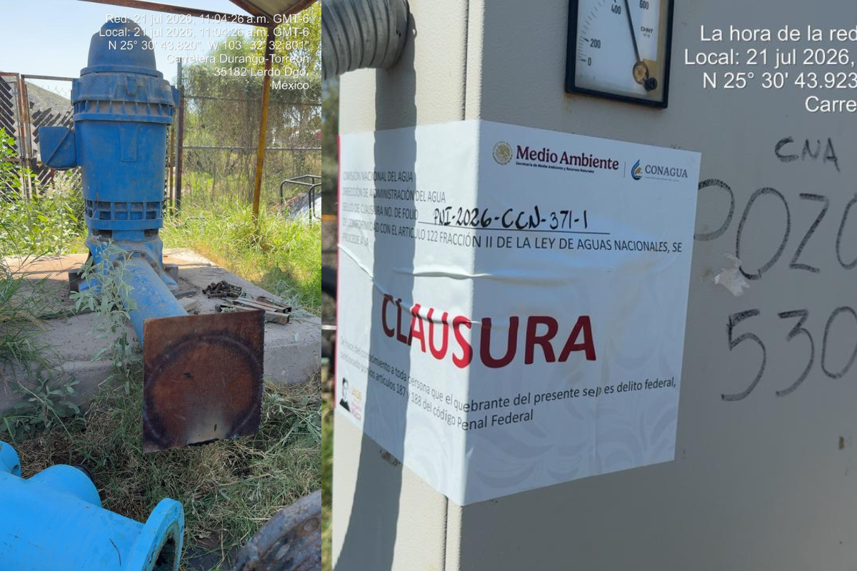 Conagua clausura pozo ilegal en Lerdo, era utilizado para llenar pipas sin permisos