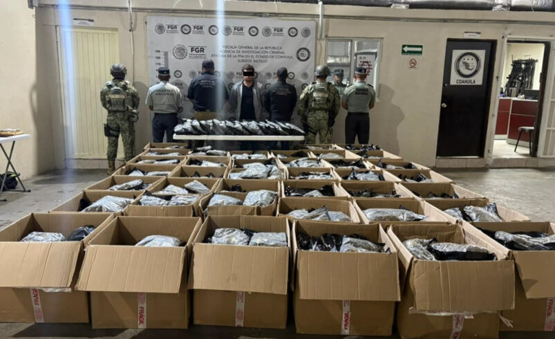 Aseguran 602 kilos de marihuana en Saltillo; hay un detenido
