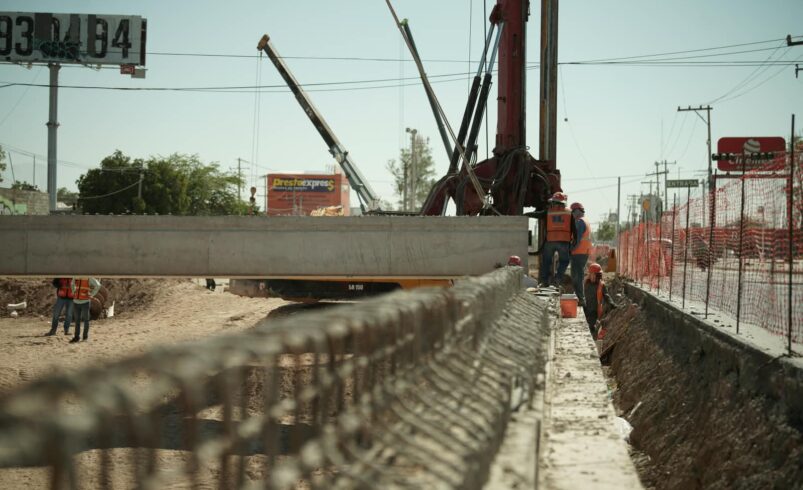 Colocan las primeras trabes en Sistema Vial Revolución-Vasconcelos de Torreón