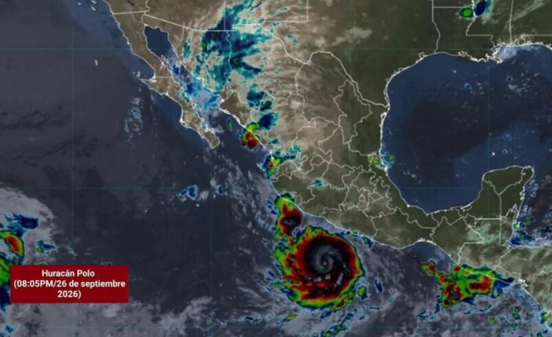 Huracán Polo baja a categoría 3 y mantiene alertas en Baja California Sur