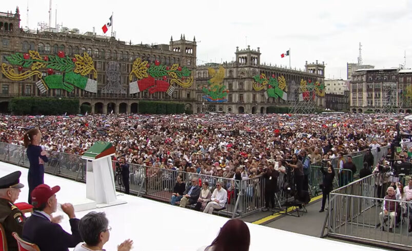 Sheinbaum cierra gira en el Zócalo y defiende la soberanía: ‘Los y las mexicanos no queremos injerencias’