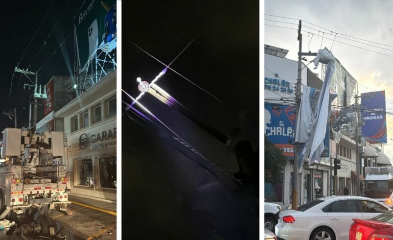 CFE trabaja para restablecer la luz en Torreón tras lluvias y fuertes vientos
