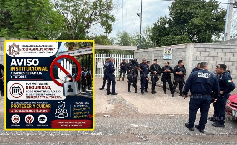 ¿Habrá clases en Torreón tras hechos violentos en la secundaria del ejido La Unión?