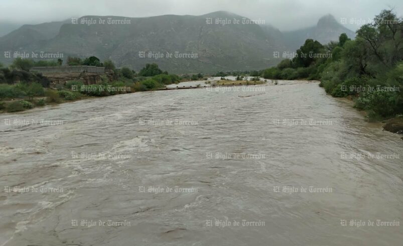 Río Aguanaval registra ligero incremento en su caudal este sábado