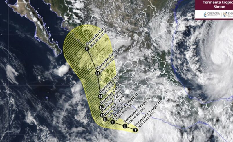 Tormenta tropical Simon avanza en el Pacífico: ¿qué estados afectará?