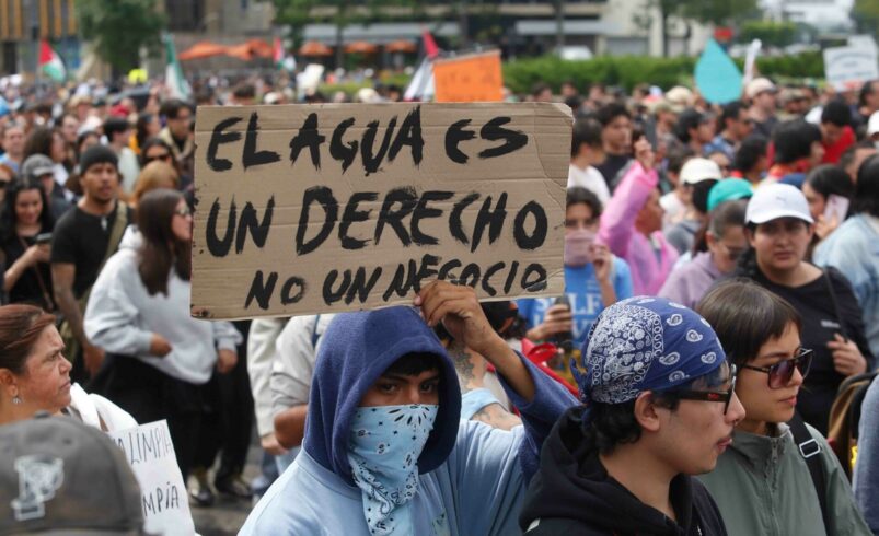 Marcha por el agua en Jalisco deja 28 policías lesionados, 31 civiles atendidos y 39 detenidos